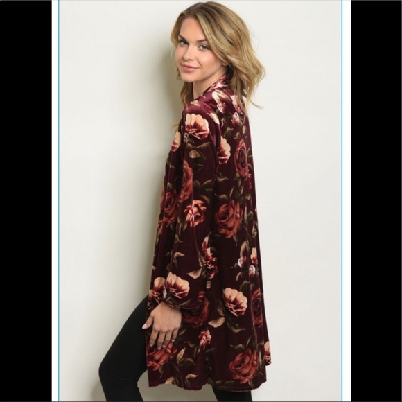 Floral Velour Duster - Picture 3 of 6